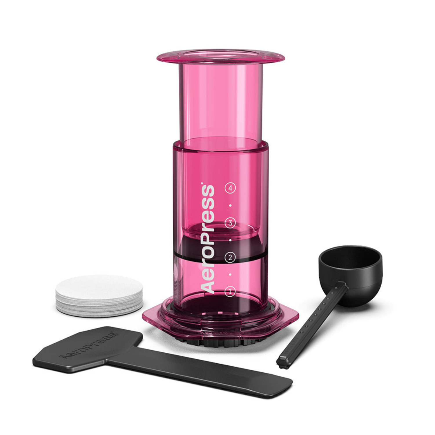 AeroPress Clear Coffee Maker (Pink) - Bean Sculpt