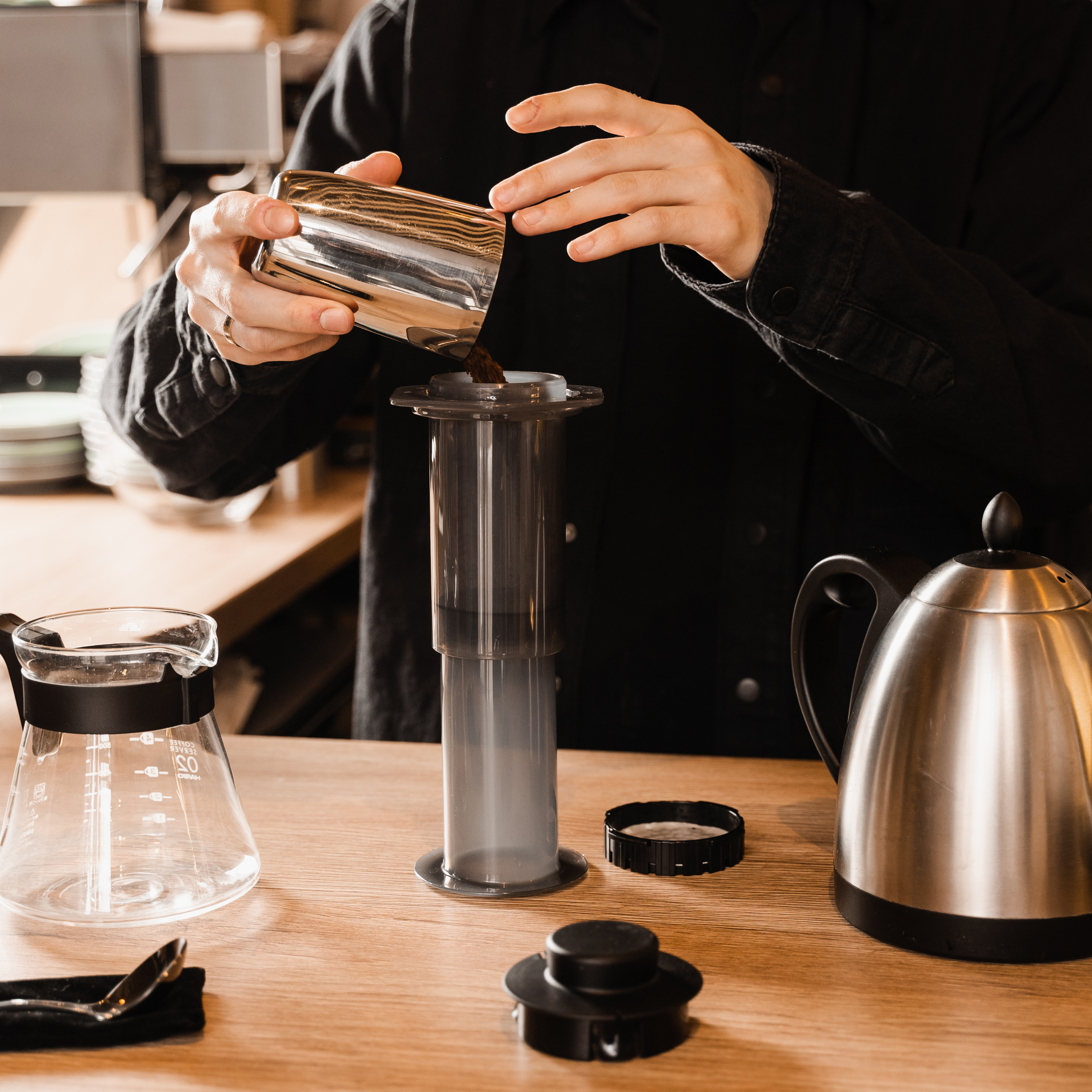 Aerpress Brew Guide Making Coffee