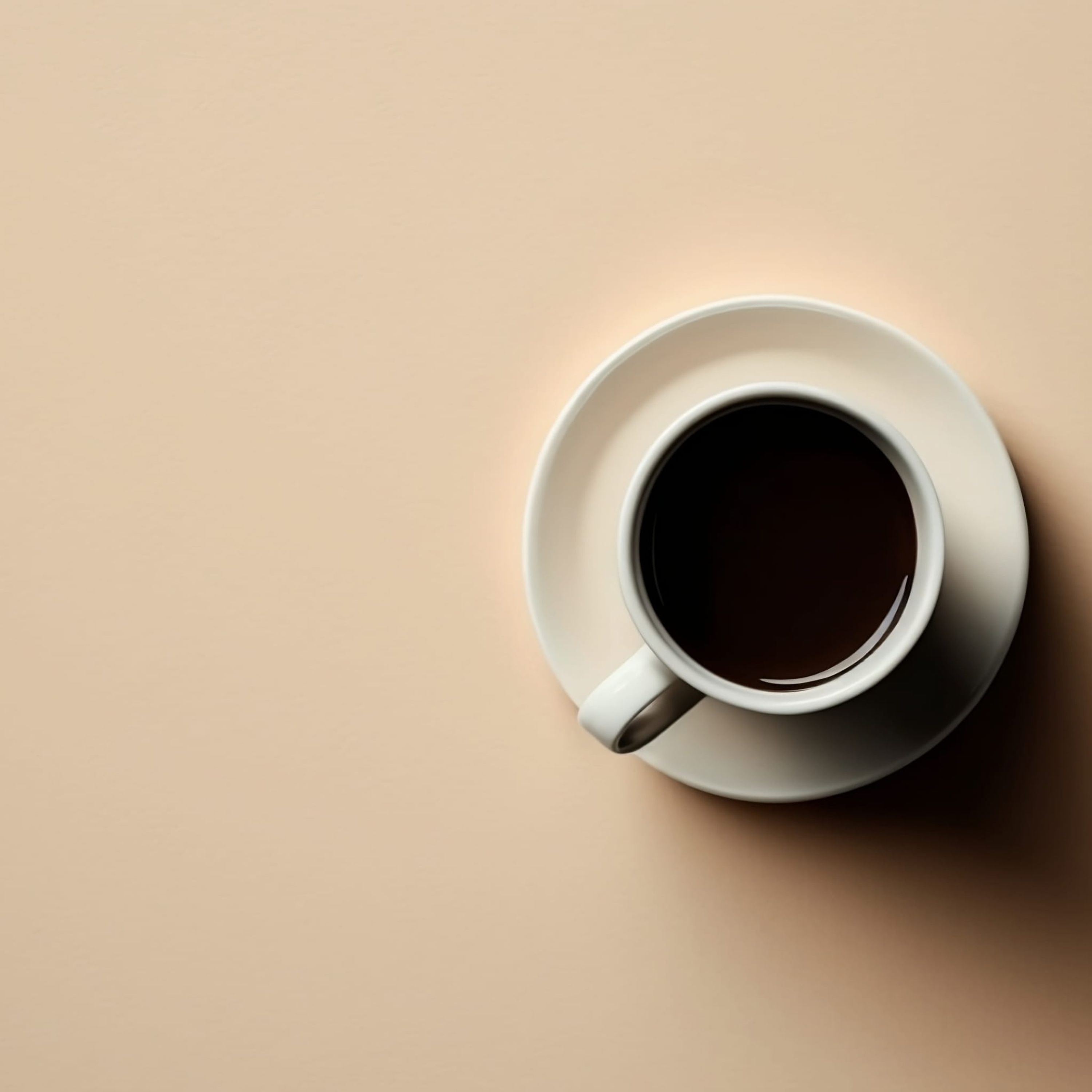 Decaf Coffee on a table with no milk