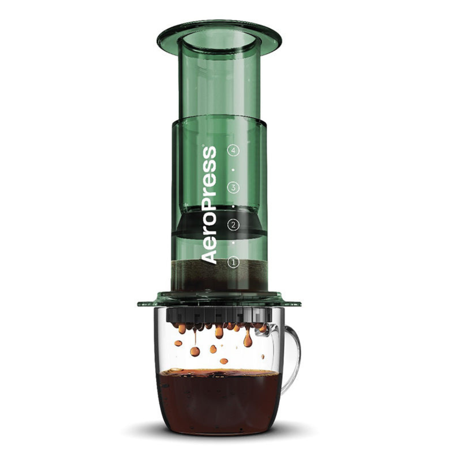 AeroPress Clear Coffee Maker (Green) - Bean Sculpt