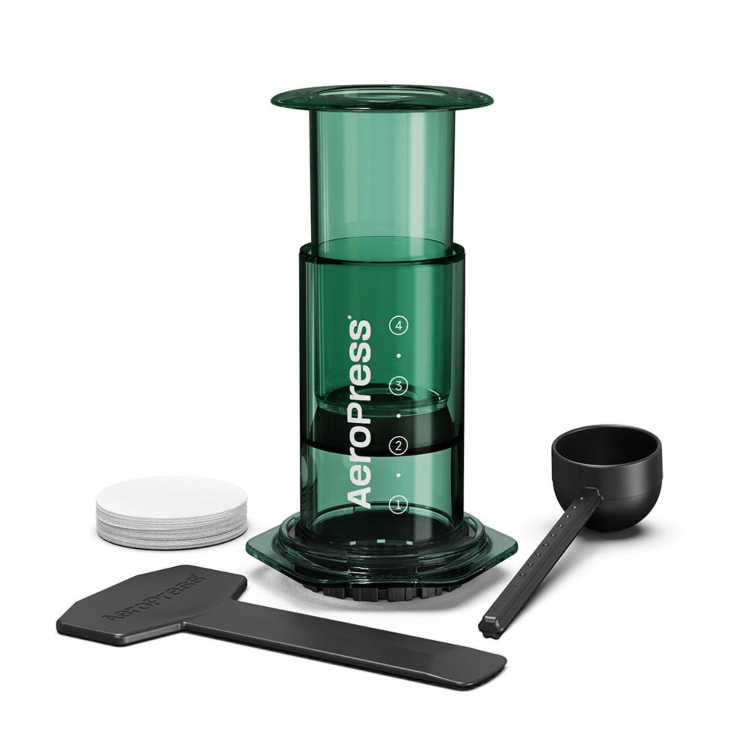 AeroPress Clear Coffee Maker (Green) - Bean Sculpt