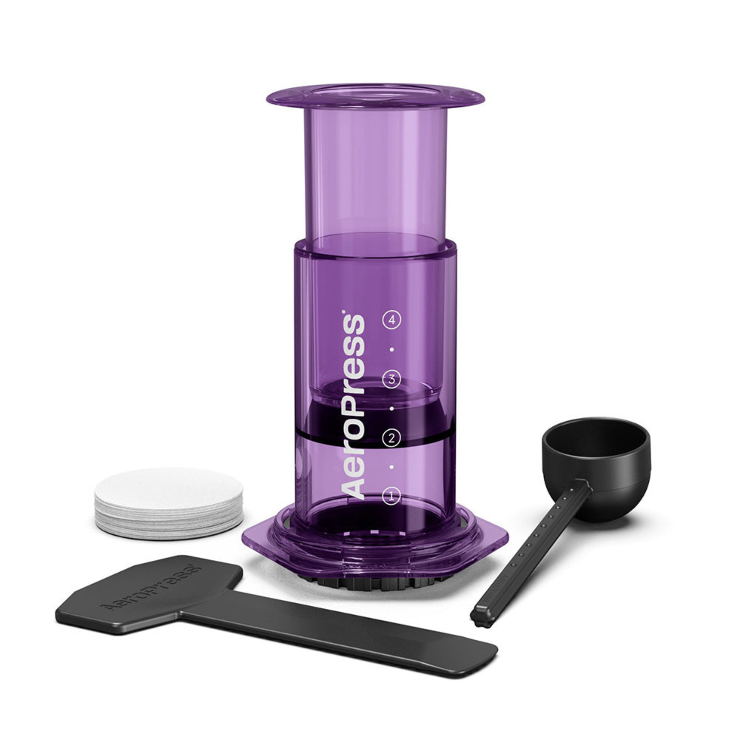 AeroPress Clear Coffee Maker (Purple) - Bean Sculpt