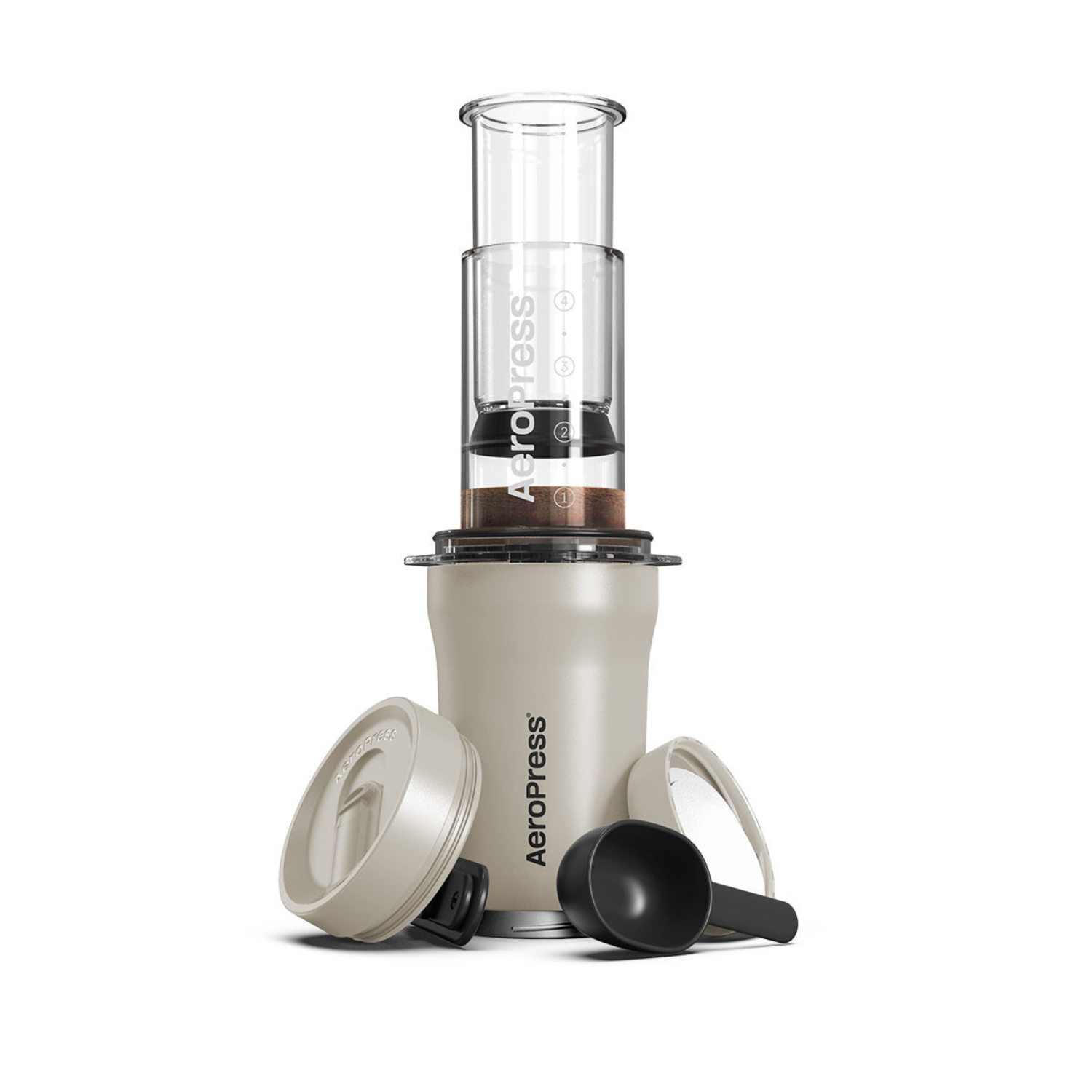 AeroPress Go Plus (Cream) - Bean Sculpt