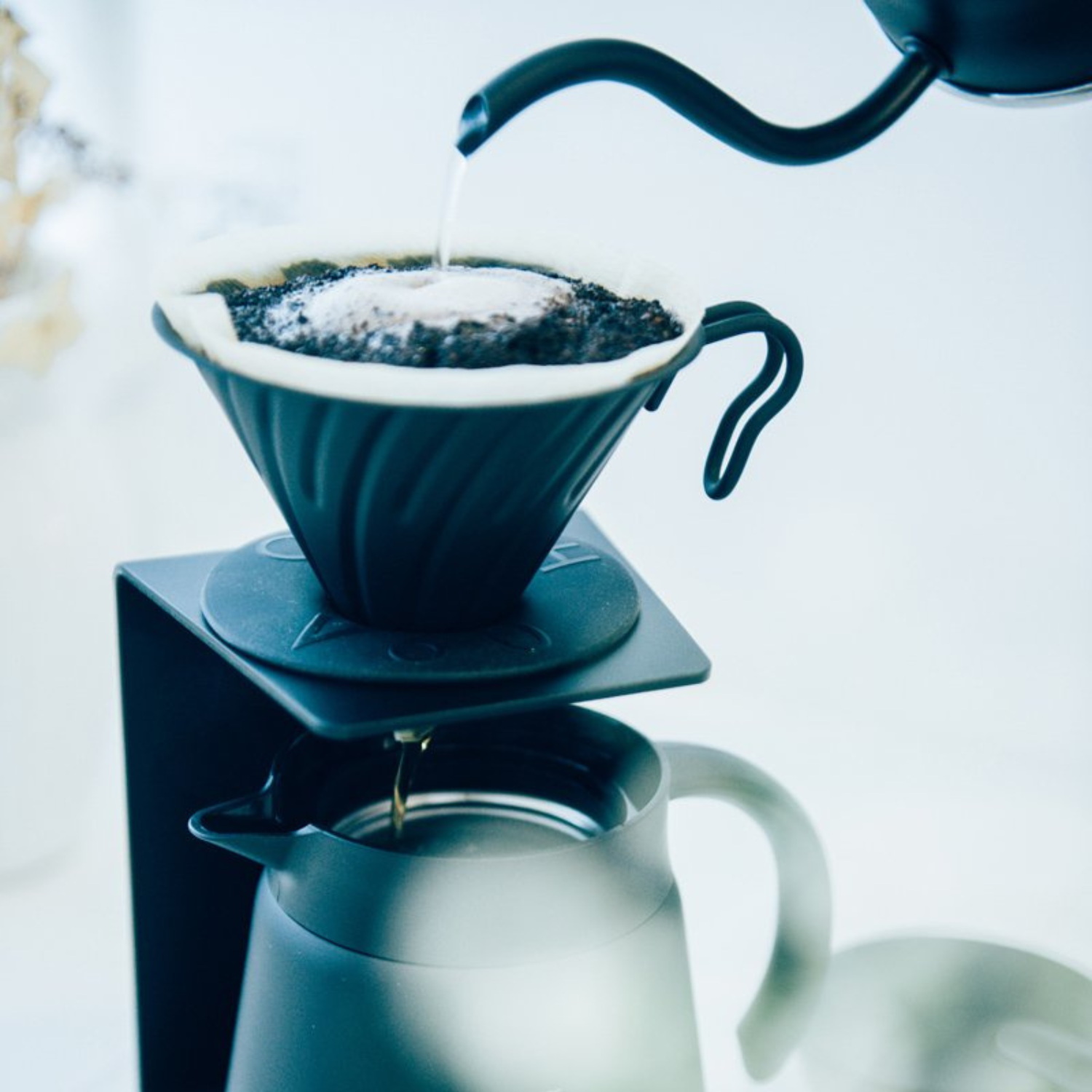 Hario V60 Matte Black Metal Coffee Dripper (Size 02) - Bean Sculpt