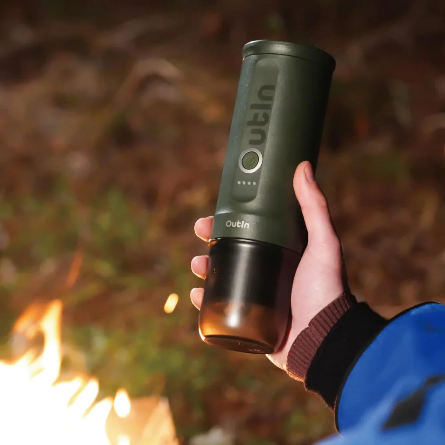 OutIn Nano Portable Espresso Machine (Forest Green) - Bean Sculpt